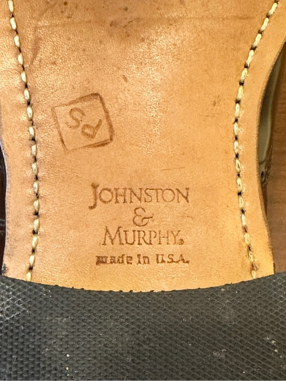 🌟HP🌟VTG 1980s-90s Johnston & Murphy Burgundy Leather Wingtip Oxfords 9 C/A USA